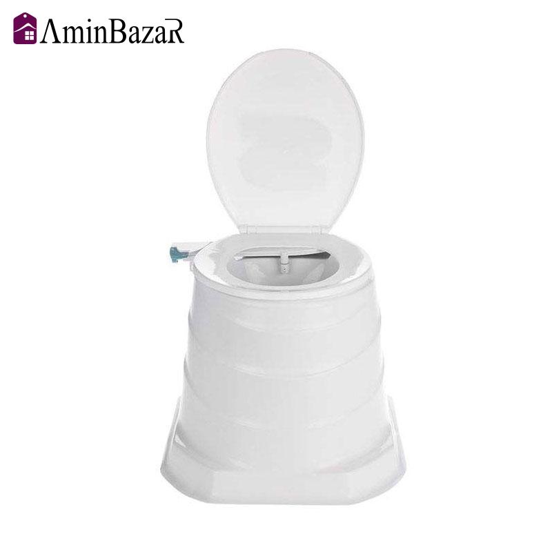 توالت فرنگی سیار با بیده سنی پلاستیک مدل الیزه